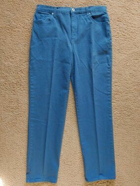 Gloria Vanderbilt Women’s Slate Blue Stretch Sz 12 Straight Leg Amanda Jeans EUC